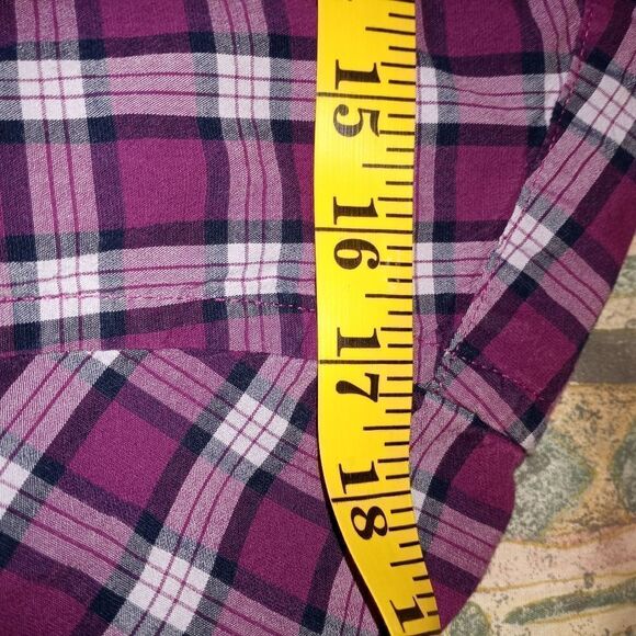 Old Navy EverydayShirtRegularFitBuiltinFlex XL PlaidLngslvsPocket ButtonUp Men's - Picture 5 of 8